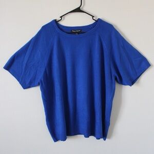 Cobalt Blue Short Sleeve Sweater